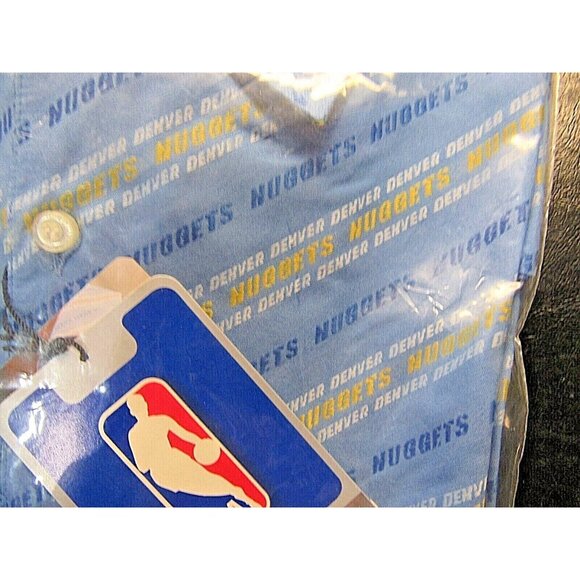 NBA Denver Nuggets Blue Button Up Dress Shirt Long Sleeve by Headmaster size L - Picture 2 of 3